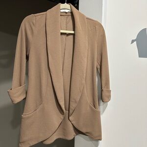 XS French Mauve Melanie Knit Tunic Blazer